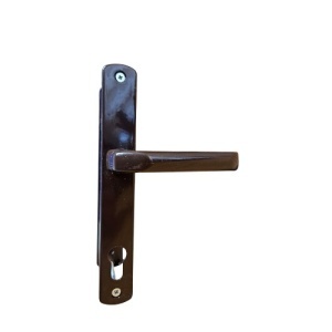 Maner usa, aluminiu, cu arc, latime sild 35mm, interax 92mm, maro, nuc, reversibil, tija si suruburi incluse, Glasspandoor - Img 4