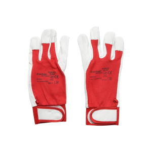 Manusi protectie din piele de capra alb-rosu Nr 10, Cod: BK78014, BRECKNER GERMANY - Img 2