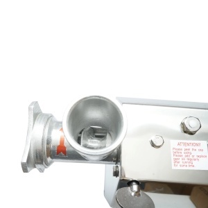 Masina de tocat carne electrica inox + aluminiu 1200W, 220V, capacitate 100 kg/h, adaptor carnati, 1 sita si 1 cutit incluse 340x185x365mm, DISVG61 - Img 9