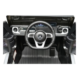 Masinuta electrica cu baterie 6V/7Ah si telecomanda pentru copii Mercedes G500 JJ2077 negru cu scaun piele, DISLF38, LEAN CARS - Img 2