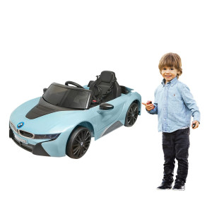 Masinuta electrica cu telecomanda, pentru copii, BMW i8 coupe, 6V/7Ah, JE1001, cu scaun piele, Cod: DISLF27, Lean Cars - Img 2