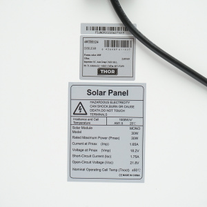 Panou solar 30W fotovoltaic monocristalin 420x405x25mm, Cod: 40TH124, Brand: THOR - Img 3