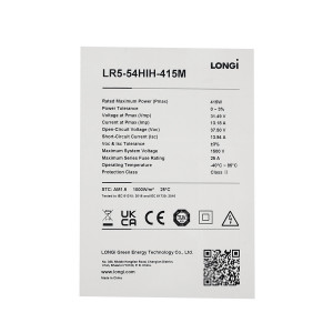 Panou solar LONGI 415W LR5-54HIH-415M, fotovoltaic, monocristalin 1722x1134x30mm, Cod: BK69607, Brand: LONGI - Img 4