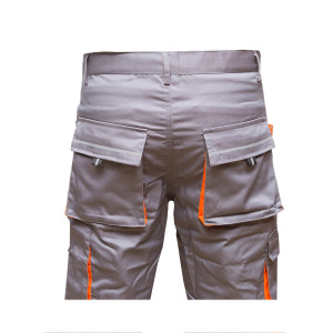 Pantaloni de lucru poliester cu bumbac 235g/m2, gri cu portocaliu marimea 50, Cod: BK77147, Brand: BRECKNER GERMANY - Img 6