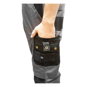 Pantaloni de lucru, poliester cu bumbac, gri cu negru, S,Cod: BK77229, Breckner Germany - Img 6