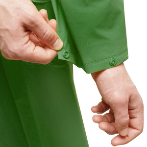 Pelerina cu gluga impermeabila XXXL poliester si PVC cu fante de aerisire, 2 buzunare si fermoar verde, Cod: BK77412, Brand: BRECKNER GERMANY - Img 5
