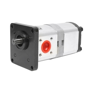 Pompa hidraulica dubla sens pe stanga, debit 22+14cm3 pentru New Holland, Case IH OEM 47129338, BRECKNER GERMANY, BK99186