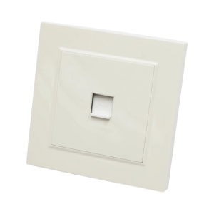 Priza internet RJ45 alba incastrata ABS 80x80mm, DISRP34