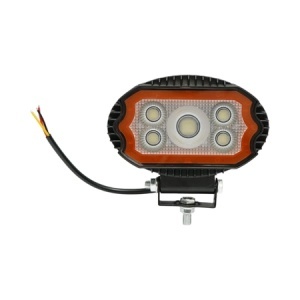 Proiector oval LED cu DRL 17W, 9-36V, 47 LED-uri, alb-galben, carcasa aluminiu 141x106x38mm IP67 Breckner Germany, BK00427