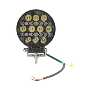 Proiector rotund LED cu DRL 9-36V, 16W alb-galben, carcasa aluminiu 108x108x40mm IP68 Breckner Germany, BRECKNER GERMANY, BK91022