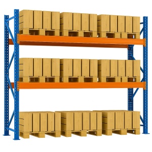 Raft depozitare paleti pe 4 nivele, 29.7m lungime, 1m adancime, 3.2m inaltime, capacitate 132 paleti (12x11), DISAY22