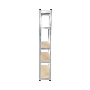 Raft metalic cu 5 polite MDF, 180x100x30cm, 250kg/polita, montaj fara suruburi, galvanizat, BRECKNER GERMANY, BK92952 - Img 3