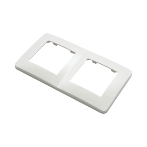 Rama dubla alba PC priza si intrerupator 150x83mm, DISRP54 - Img 4