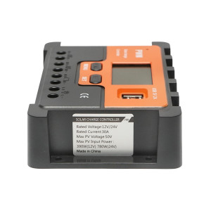 Regulator tensiune pentru panou solar 30A 12V/24V 2X port USB 5V/2A, Cod: BK92908, Brand: BRECKNER GERMANY - Img 5