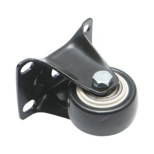 Roata fixa 42x21mm fara frana, PVC negru, placa otel 60x43mm 30kg, DISVG04 - Img 6