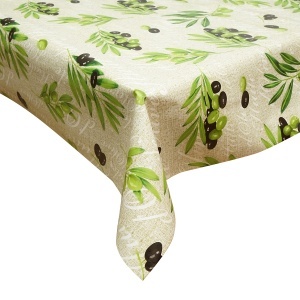 Rola fata de masa decorativa PVC 1.37x20m, grosime 0.18mm, textil 45 g/mp, model mediteranean Breckner Germany - Img 3
