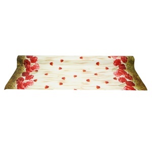 Rola fata de masa decorativa PVC 1.37x20m, grosime 0.18mm, textil 45 g/mp, model floral maci Breckner Germany - Img 2