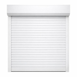 Rulou Aluminiu 100x250cm – Alb RAL 9016, aplicată pe ramă, casetă rectangulară, lamelă 39mm, acționare manuală, acționare partea dreaptă | Glasspandoor