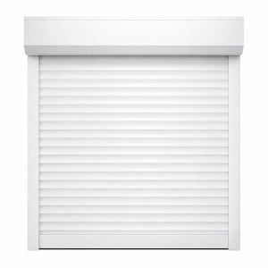 Rulou Aluminiu 160x60cm – Alb RAL 9016, aplicată pe ramă, casetă rectangulară, lamelă 39mm, acționare manuală, acționare partea dreaptă | Glasspandoor