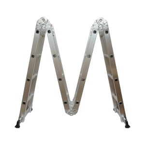 Scara aluminiu multifunctionala 4.7m, 4x4 trepte, pliabila cu balamale, sarcina maxima 150kg, DISEV53 - Img 6
