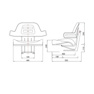 Scaun tractor galben reglaj triplu cu amortizor UTB U-445 si U-650, Cod: UTBSN2G, Brand: UTB - Img 6