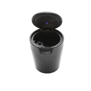 Scrumiera auto universala neagra cu lumina albastra LED Cod: BK90935, Echivalență: DISEE84, Breckner Germany - Img 2