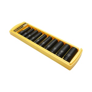 Set 10 chei tubulare de impact lungi 10-24mm, patrat 1/2 inch, material Cr-Mo, standard DIN 3121, industrial , Cod: DISPT46 , Brand: CROWNMAN - Img 2