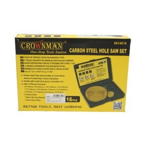 Set 12 carote circulare 19-127mm pentru rigips, lemn, PVC 16 piese, Cod: DISPN32 , Brand: CROWNMAN - Img 5
