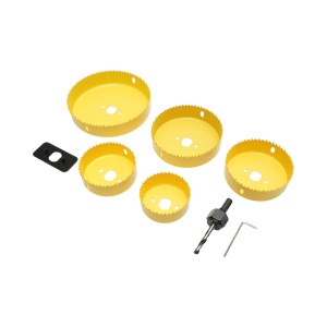 Set 5 carote circulare 64-127mm pentru rigips, lemn, PVC 8 piese , Cod: DISPN31, Marca: CROWNMAN - Img 3