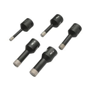 Set 5 carote diamantate 6, 8, 10, 12, 14mm, filet interior M14 pentru placi ceramice, marmura, granit Breckner Germany, BRECKNER GERMANY, BK93060 - Img 5
