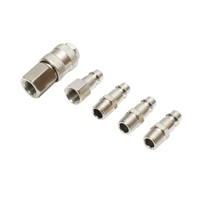 Set 5 cuple rapide 1/4 BSPT pentru furtunuri aer comprimat si scule pneumatice , Cod: DISPN97 , Brand: CROWNMAN - Img 2
