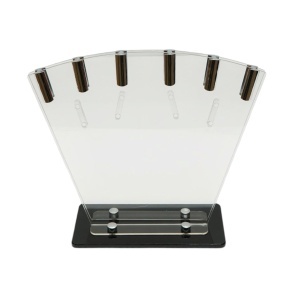 Set cutite bucatarie 7 piese cu suport acrilic si dispozitiv ascutit, lama otel 3Cr13, maner PP Breckner Germany, AAA382 - Img 4