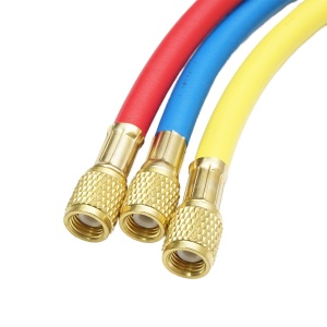 Set furtun 90 cm 3 culori pentru incarcare freon R12, R22, R134a, 404, 502, Cod: DISMW40, Brand: AUTOSPEED - Img 3