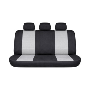 Set huse scaune auto universale Negru-Gri, material textil, fata + spate 9 piese, DISVG52 - Img 3