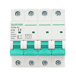 Siguranta automata tip intreruptor 4P-25A-400VAC, 6KA, Cod: DISMB39, Brand: SUNTREE - Img 1