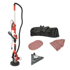 Slefuitor pereti si tavane tip girafa pliabil cu aspirator 710W, 220V, viteza 800-1800 r/min, 2 capete rotund/triunghiular, iluminare LED, 12 discuri incluse, DISSY69