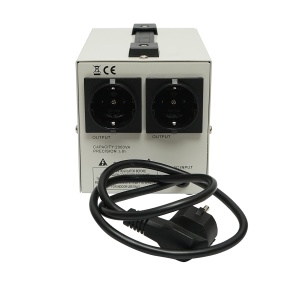 Stabilizator automat de tensiune monofazic cu releu 2000VA/140-260V, 2 prize schuko 230V, afisaj LCD, Cod: BK79720, Marca: BRECKNER GERMANY - Img 2