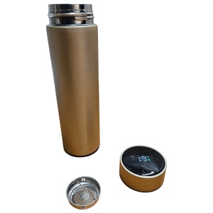 Termos digital din inox – 500 ml, afișaj LED, menține rece 24h / cald 18h - bronz - Img 3