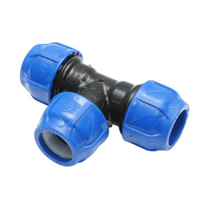 Teu egal compresiune, D40x40x40mm, PN16, pentru sisteme de irigatii Cod: DISLV91, Poelsan - Img 3