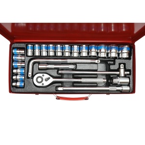 Trusa chei tubulare 8-32mm, 1/2 antrenor cu clichet 25 piese , Cod: BK78561, Brand: BRECKNER GERMANY - Img 3