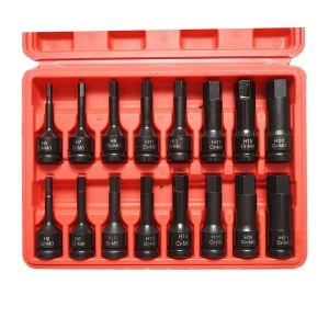 Trusa chei tubulare de impact hexagonale lungi H5-H21, patrat 1/2 inch Cr-Mo 16 piese , Cod: DISTT03 - Img 3