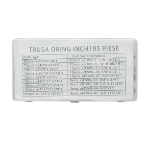 Trusa O-ring inch 195 piese, BK19952, BRECKNER GERMANY - Img 2