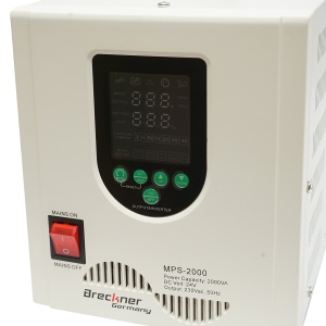 UPS cu invertor centrala termica 1400W/2000VA, unda sinusoidala pura 24V/230V, 2 prize schuko, afisaj LCD, AVR , Cod: BK79717, Marca: BRECKNER GERMANY - Img 4