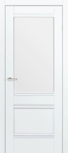Usa interior, Valencia White Silk Matt G, lemn & mdf, 80x200cm, alb mat, reversibila, KDoors
