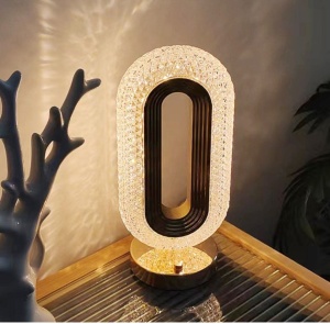 Veioză Ambientală Cristal – 3 Moduri de Iluminare, Portabilă, cu Acumulator Intern, 10x26cm - Img 11