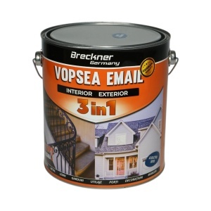Vopsea email anticoroziva 3 in 1 albastru 5010 pe baza de solvent 3.5L, direct pe rugina, interior si exterior Breckner Germany, BK89041