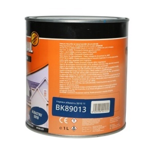 Vopsea email anticoroziva 3 in 1 albastru 5010 pe baza de solvent, direct pe rugina, interior si exterior 1L Breckner Germany, BK89013 - Img 3
