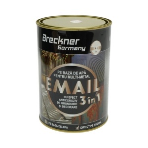 Vopsea email anticoroziva 3 in 1 pentru metal, direct pe rugina, pe baza de apa, alb 10 2000g Breckner Germany, BK00228 - Img 2