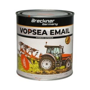 Vopsea email anticoroziva 3 in 1 portocaliu Kubota 1K pe baza de solvent 1L, direct pe rugina, interior si exterior Breckner Germany, BK89065