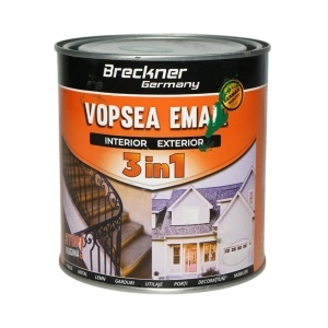 Vopsea email anticoroziva 3 in 1 verde 6016 pe baza de solvent, direct pe rugina, interior si exterior 1L Breckner Germany, BK89016